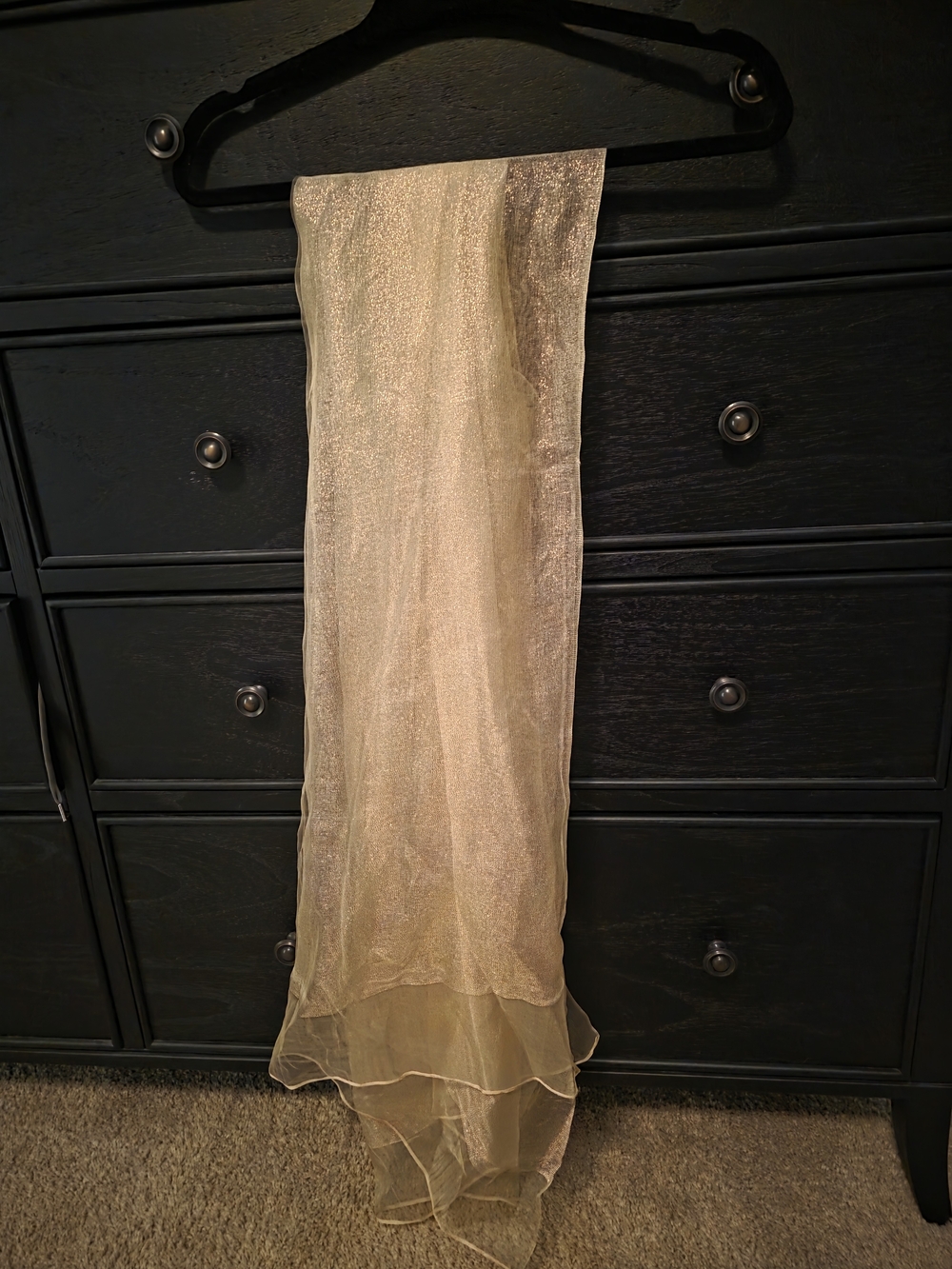 Adrianna Papell Gold Organza Evening Wrap